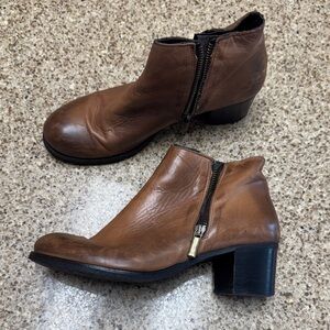 Deky Brown Leather Ankle Boots Made in Italy